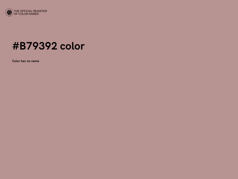#B79392 color image