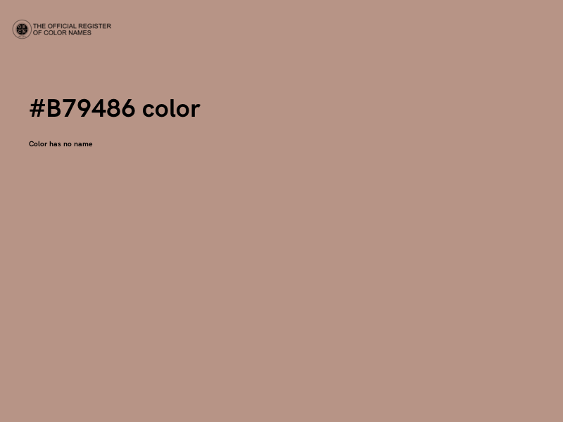 #B79486 color image