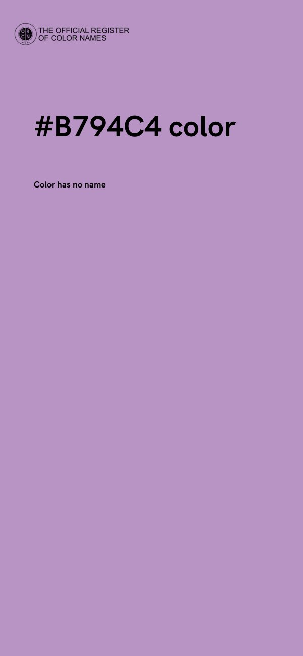 #B794C4 color image