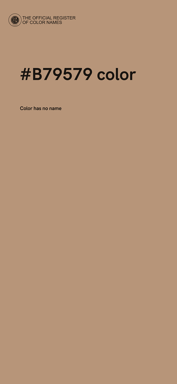 #B79579 color image
