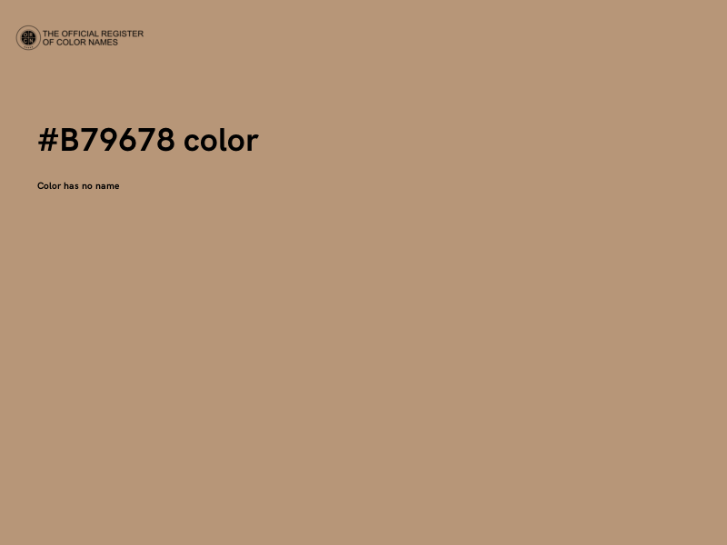 #B79678 color image