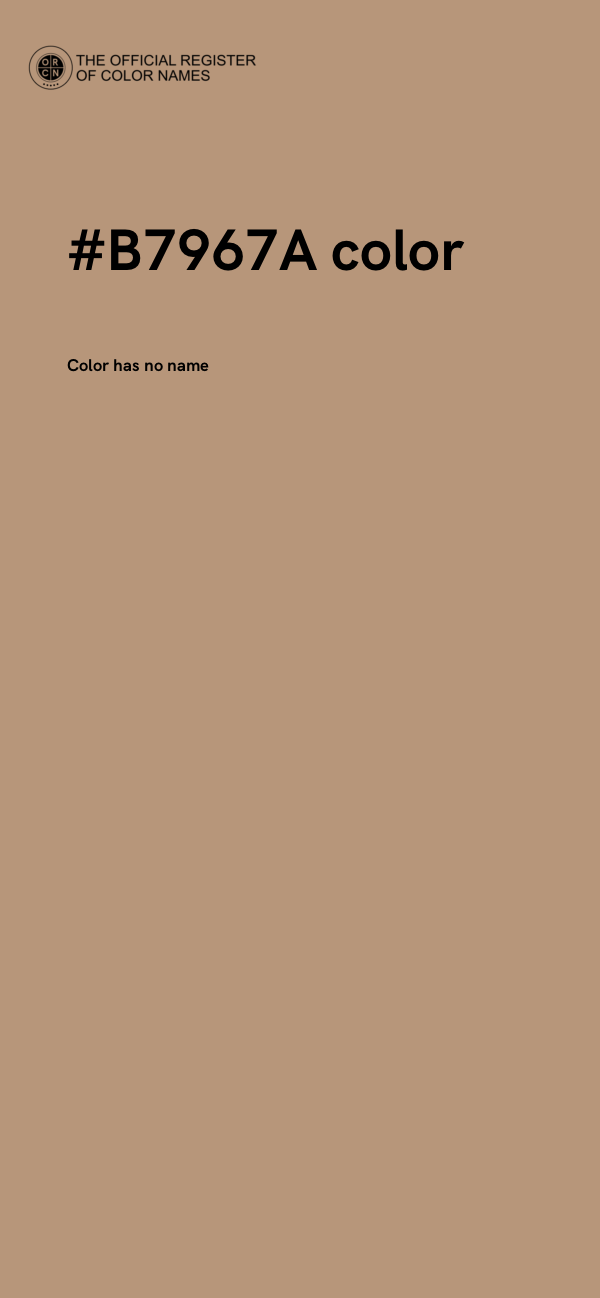 #B7967A color image