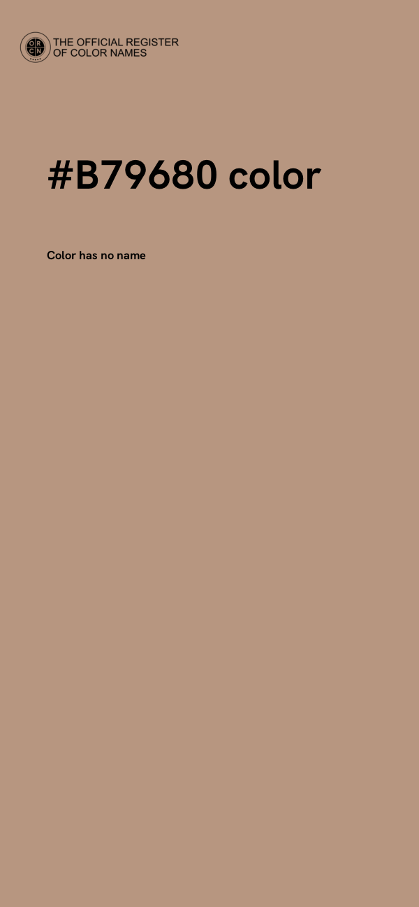 #B79680 color image