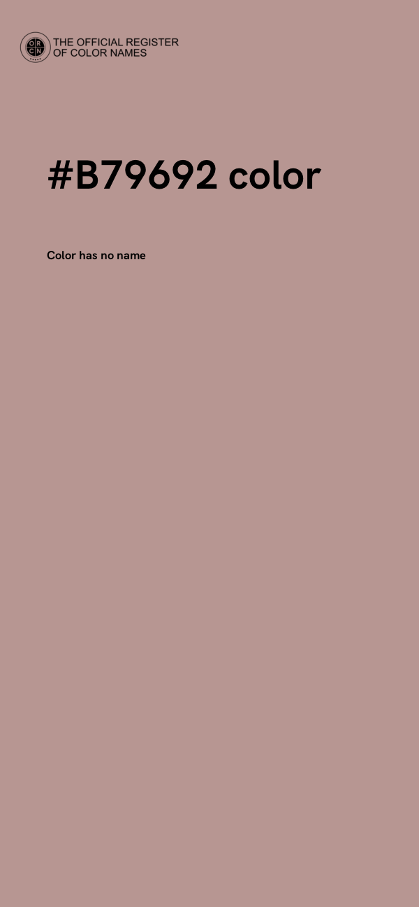 #B79692 color image