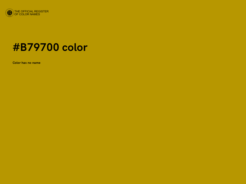#B79700 color image