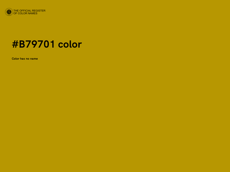 #B79701 color image