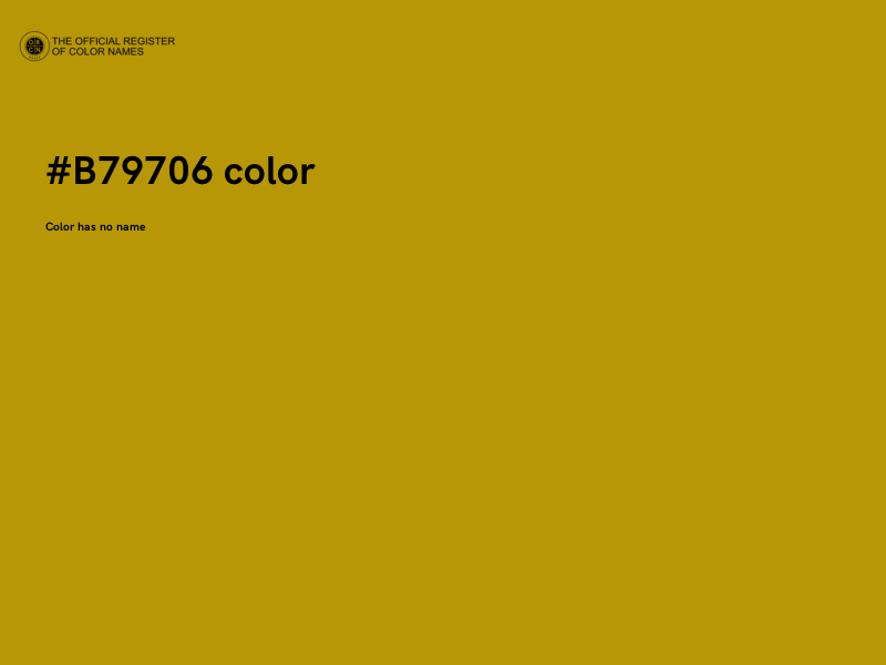 #B79706 color image