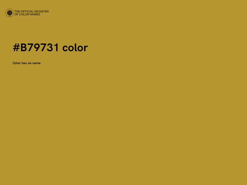 #B79731 color image