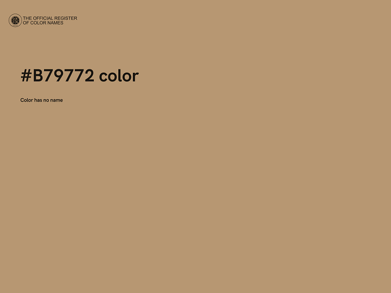 #B79772 color image