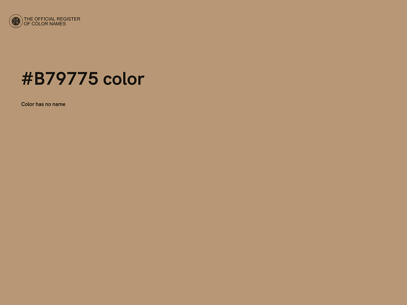 #B79775 color image