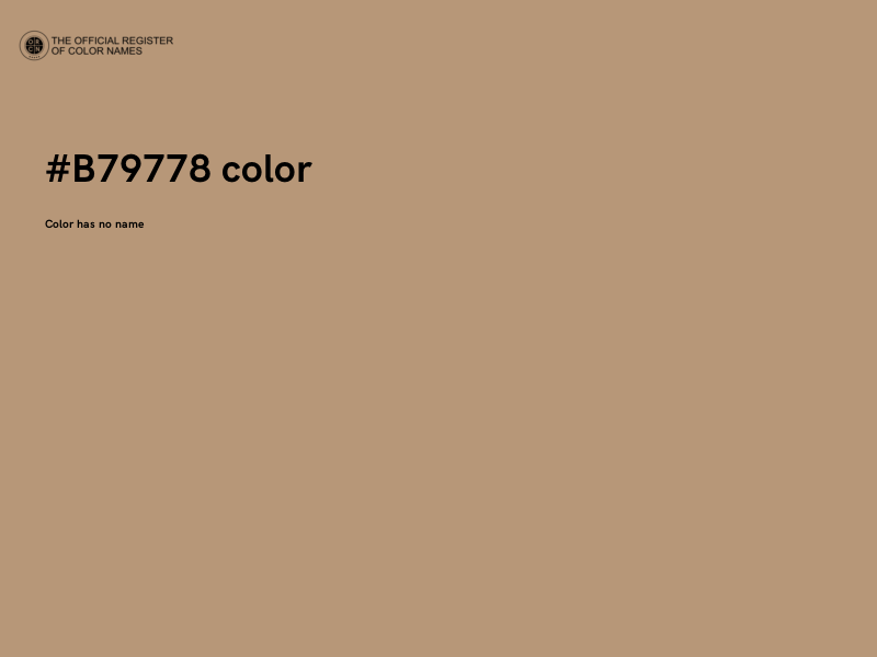 #B79778 color image