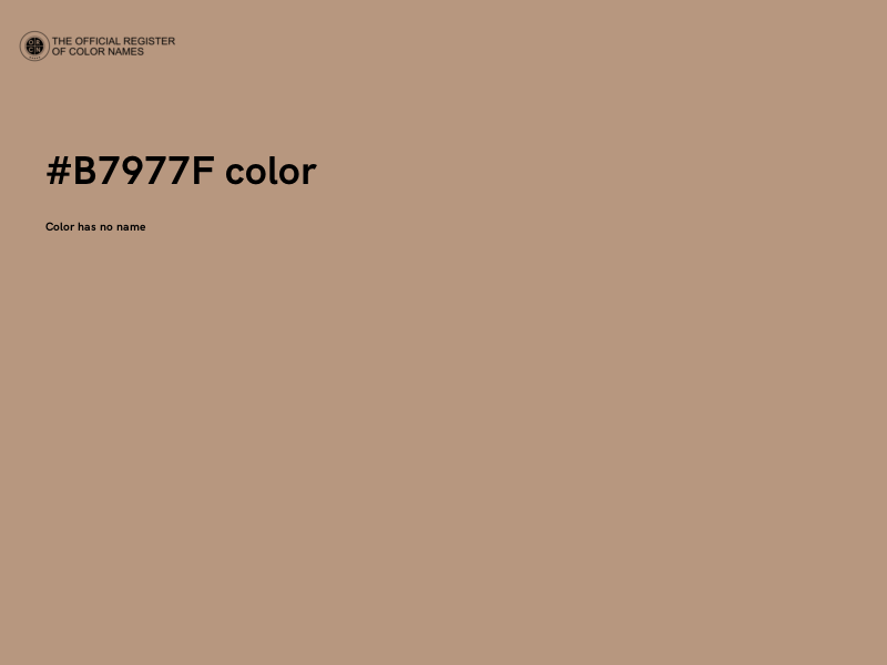 #B7977F color image