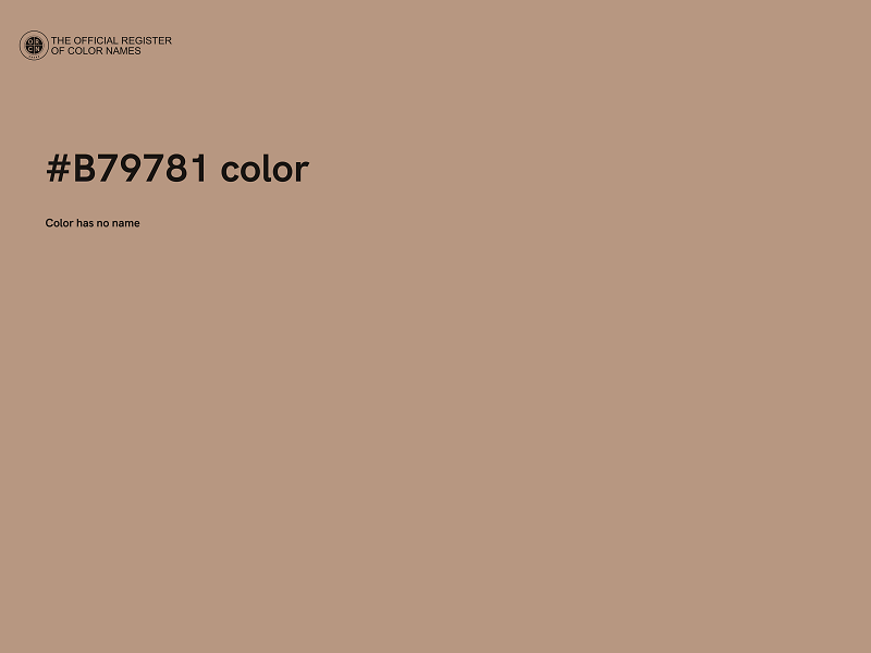 #B79781 color image