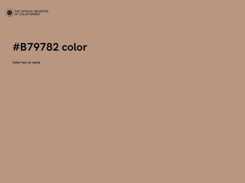 #B79782 color image