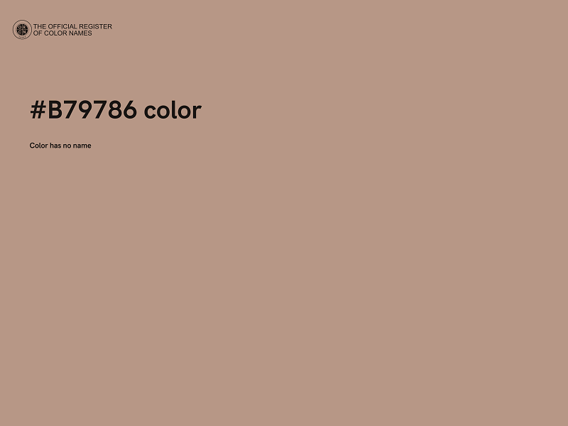 #B79786 color image