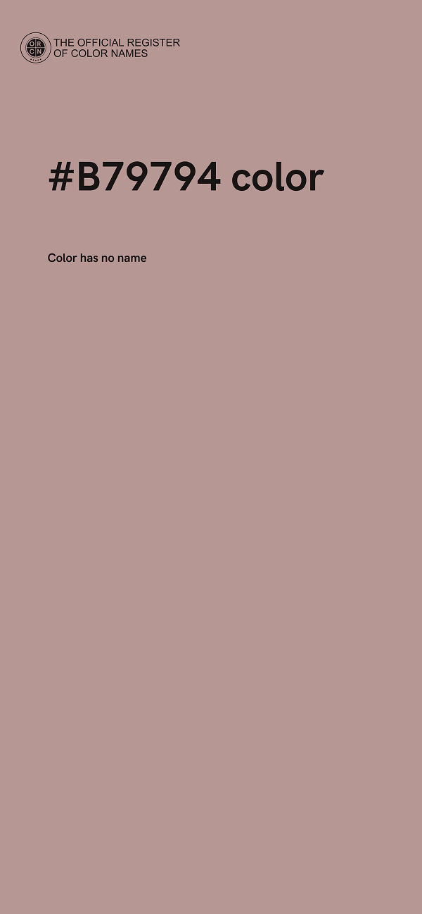 #B79794 color image