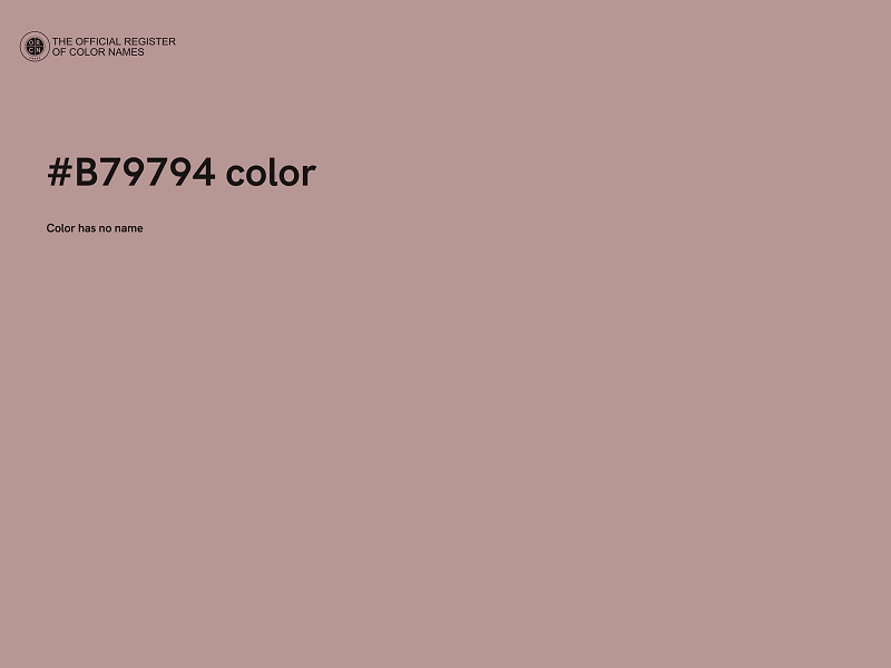 #B79794 color image