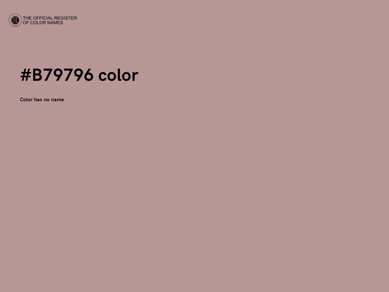#B79796 color image