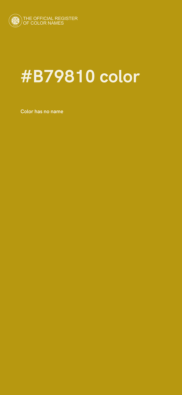 #B79810 color image