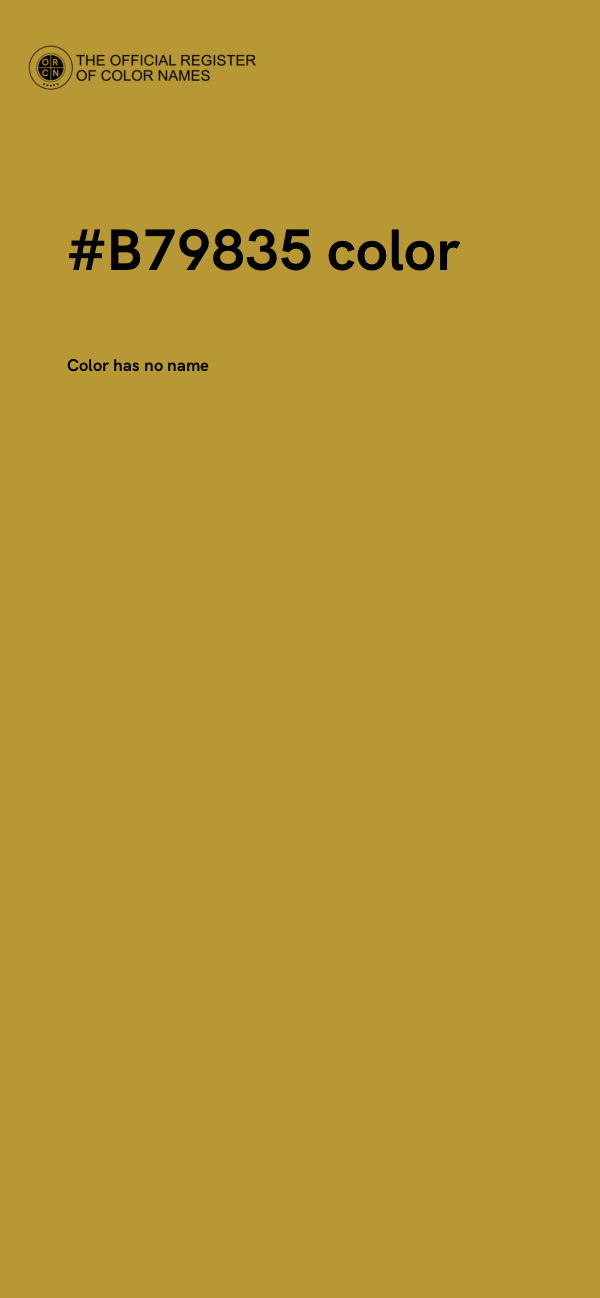 #B79835 color image