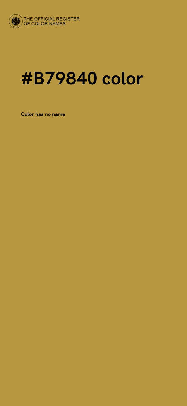 #B79840 color image