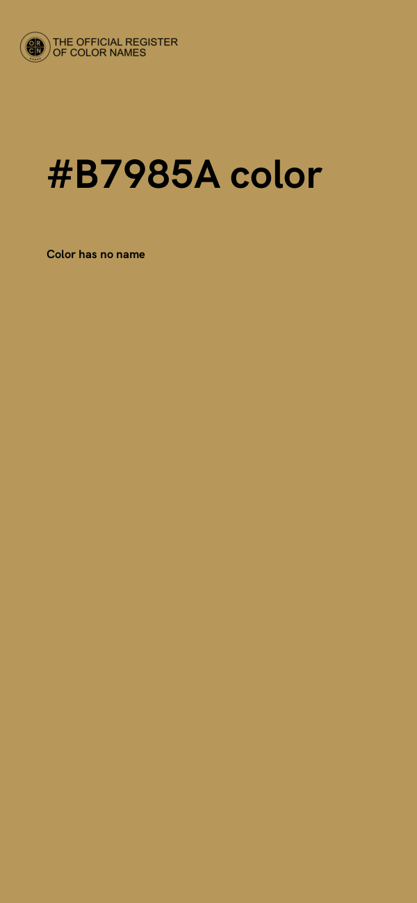 #B7985A color image