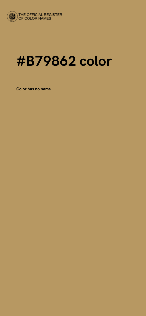 #B79862 color image