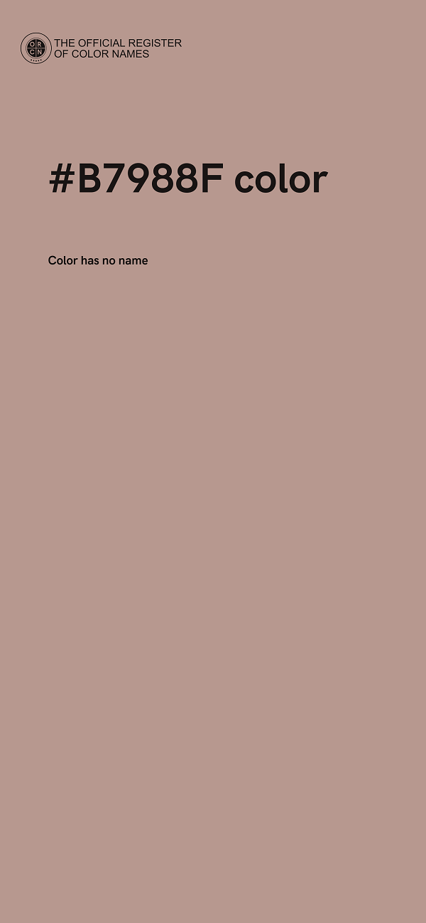 #B7988F color image