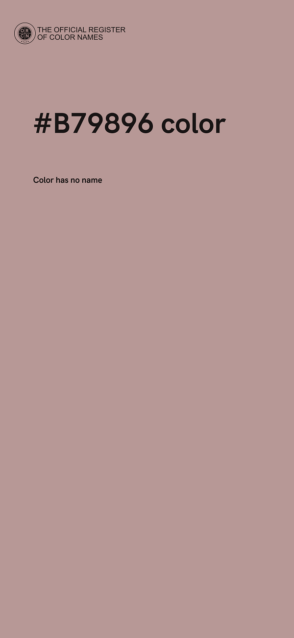 #B79896 color image