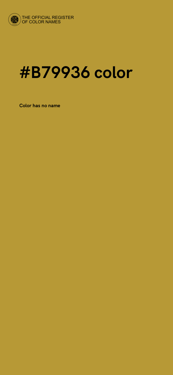 #B79936 color image