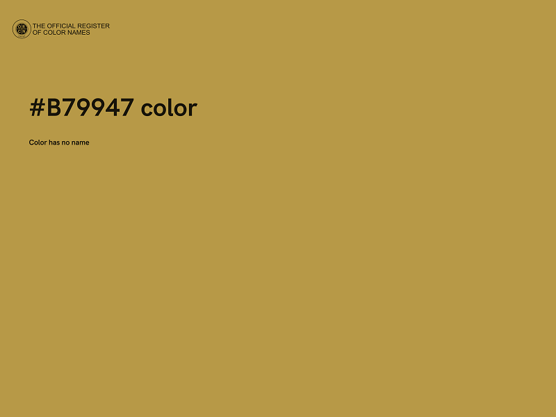 #B79947 color image