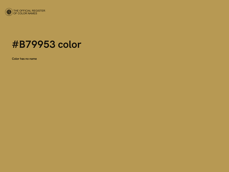 #B79953 color image