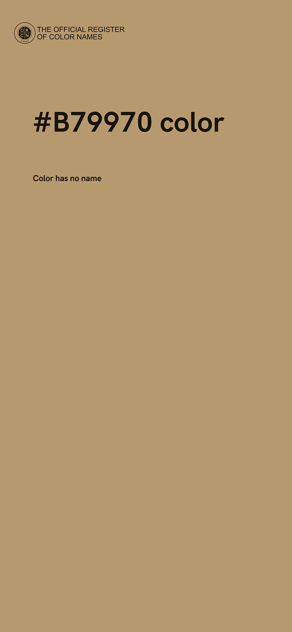 #B79970 color image