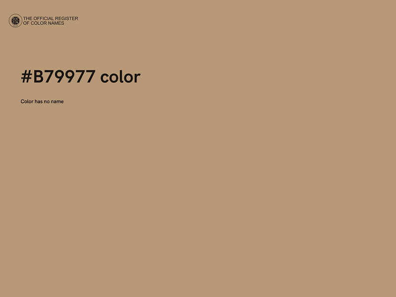 #B79977 color image