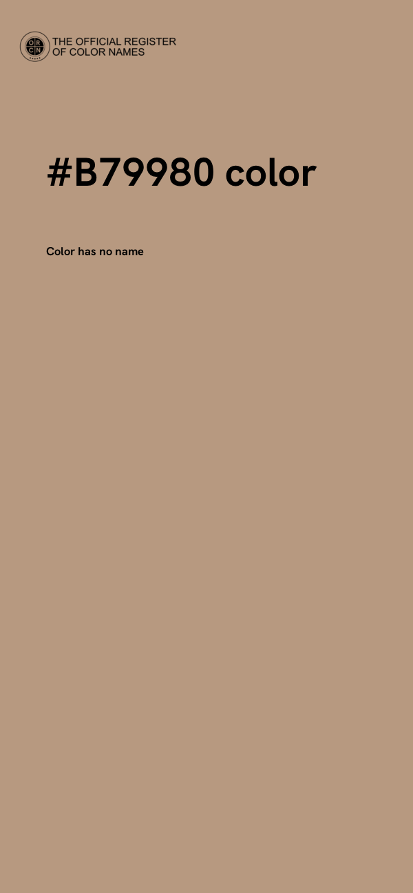 #B79980 color image