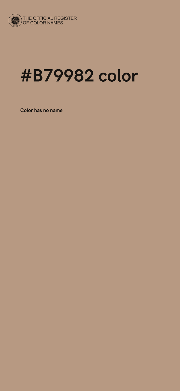 #B79982 color image
