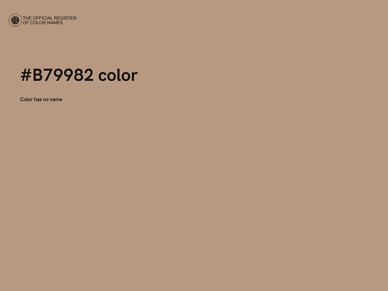 #B79982 color image