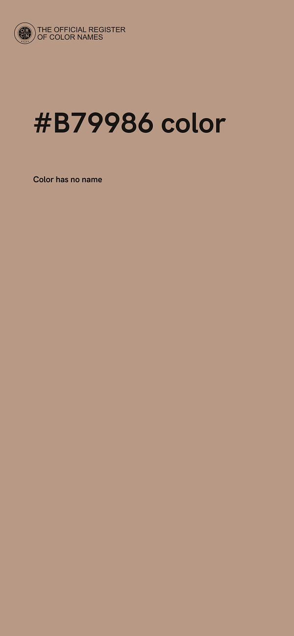 #B79986 color image