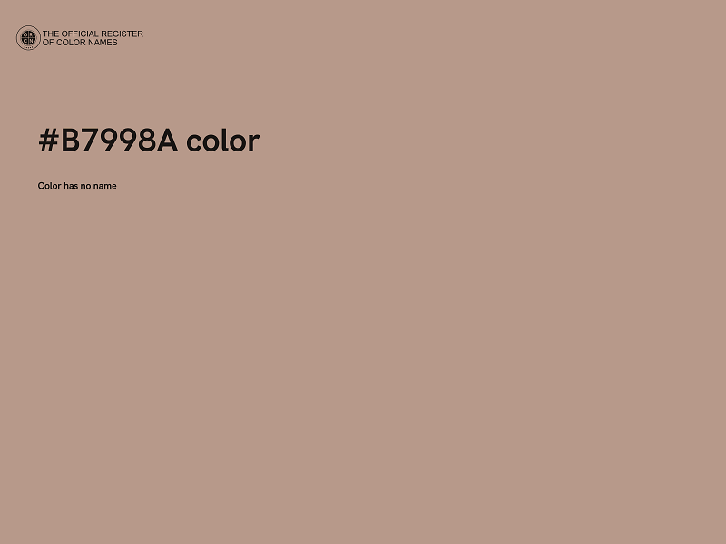 #B7998A color image