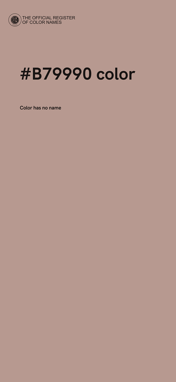 #B79990 color image