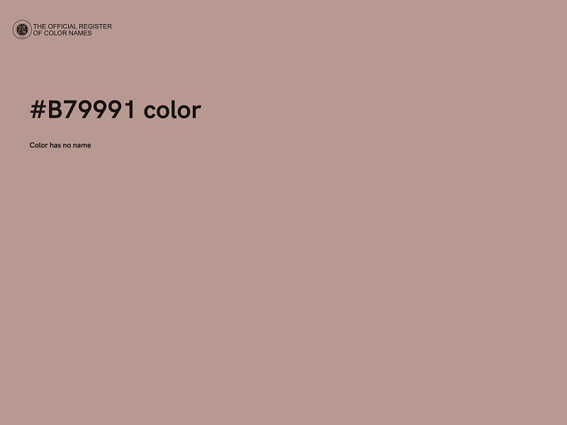 #B79991 color image