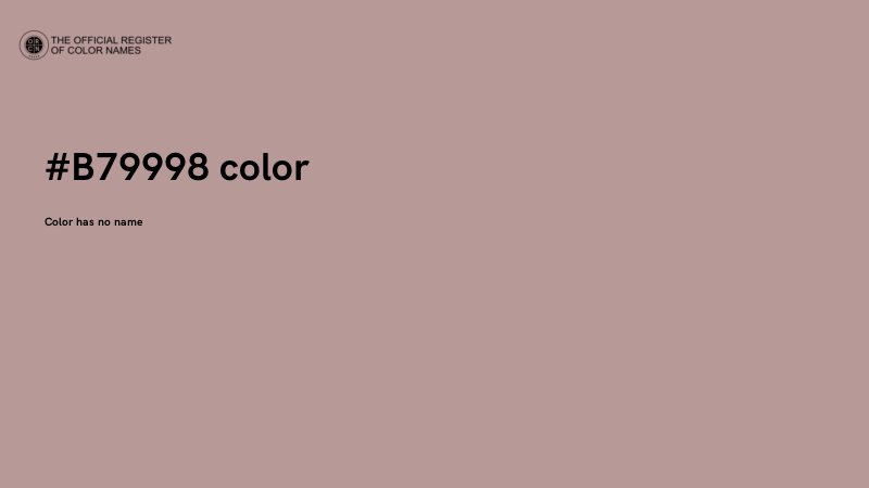#B79998 color image