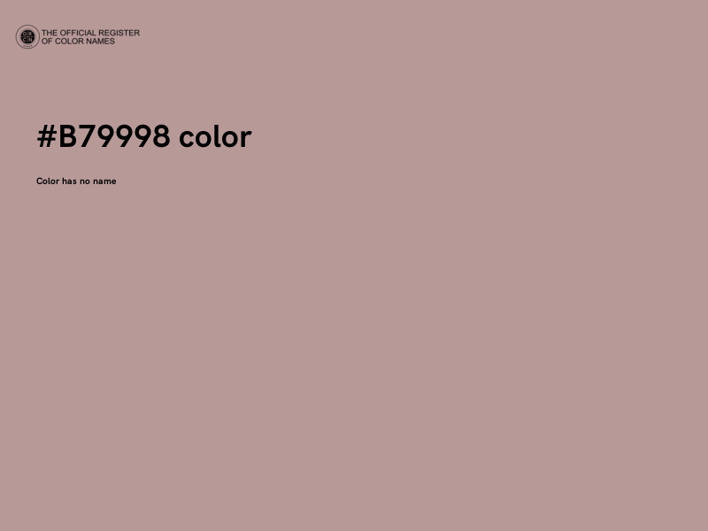 #B79998 color image