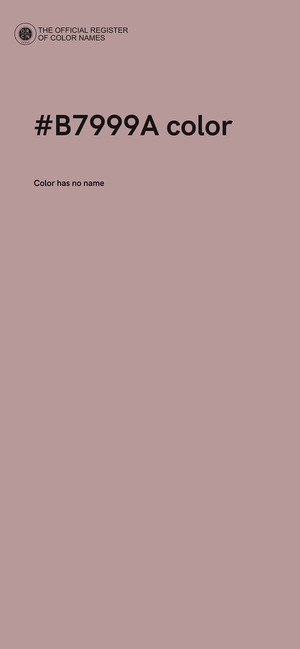 #B7999A color image