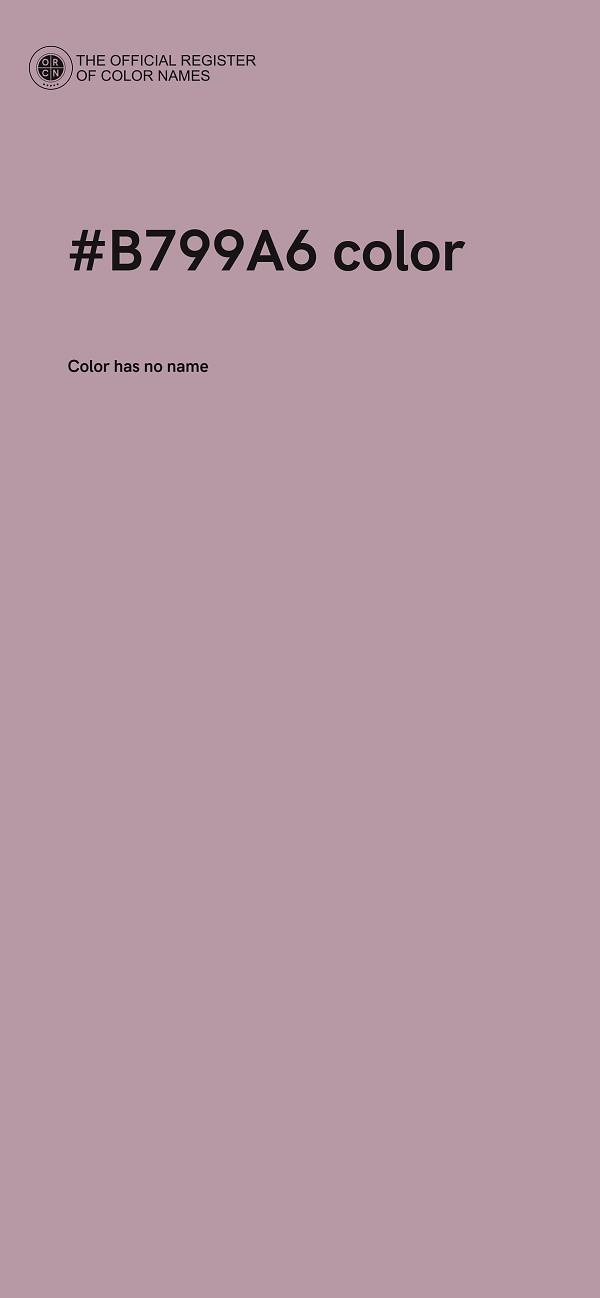 #B799A6 color image