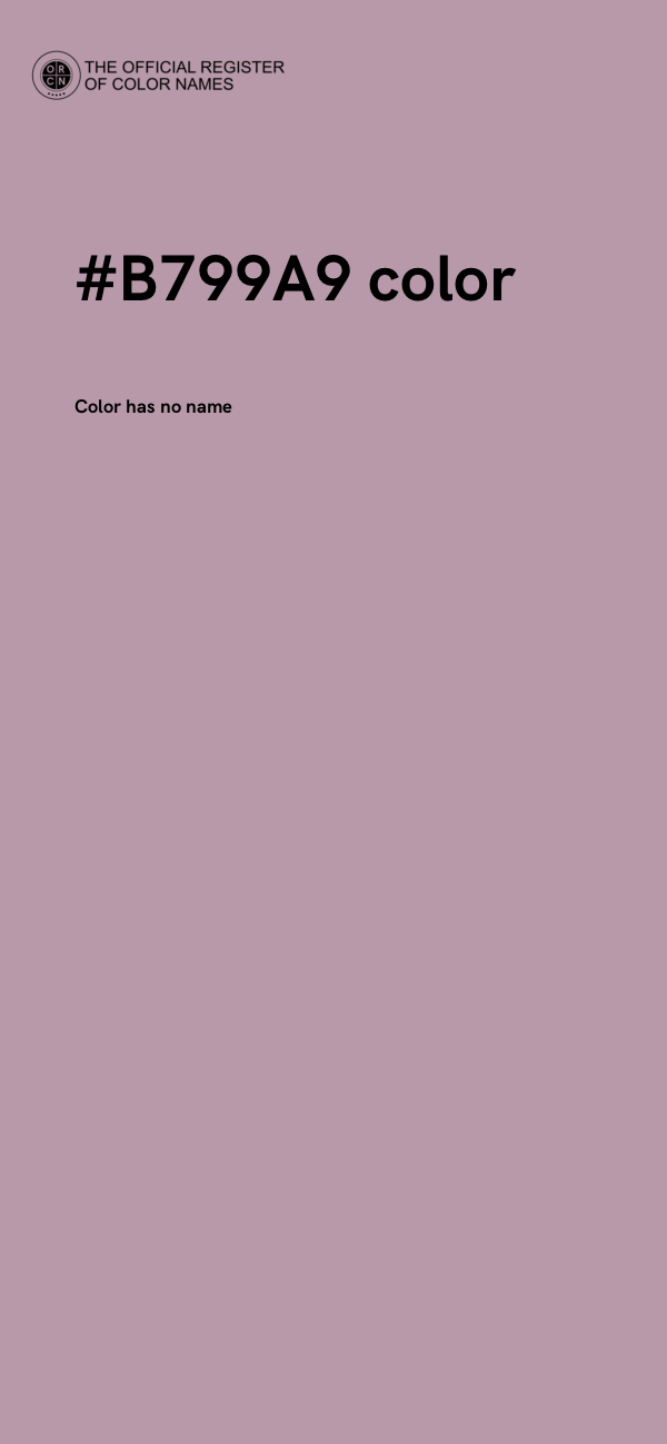 #B799A9 color image