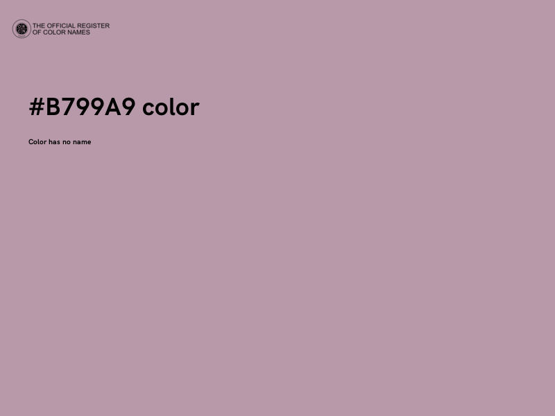 #B799A9 color image