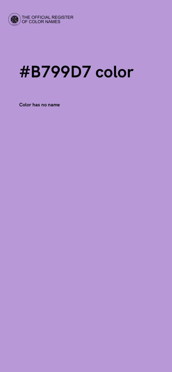 #B799D7 color image
