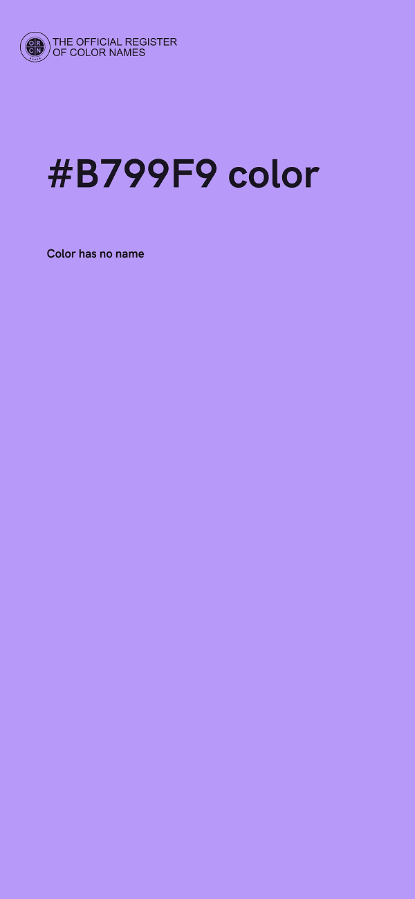 #B799F9 color image