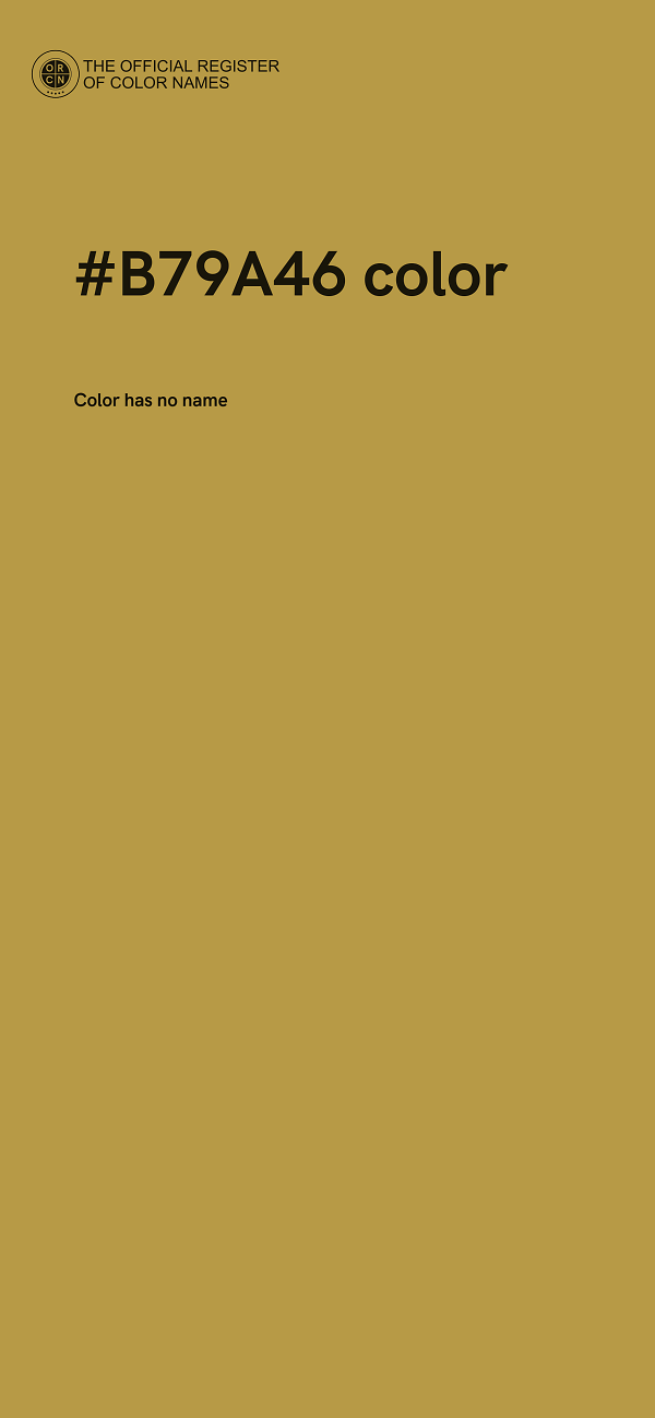 #B79A46 color image